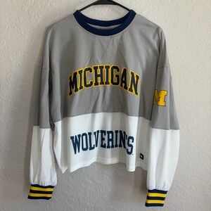 NWOT Michigan Wolverines Wild Collective Long Sleeve Jersey Shirt - Women’s Med